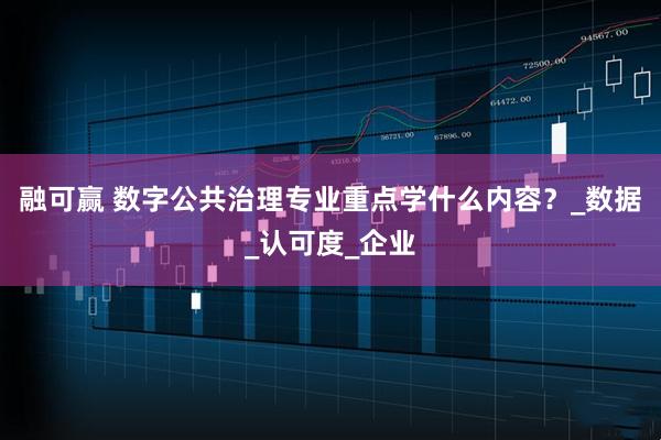 融可赢 数字公共治理专业重点学什么内容？_数据_认可度_企业