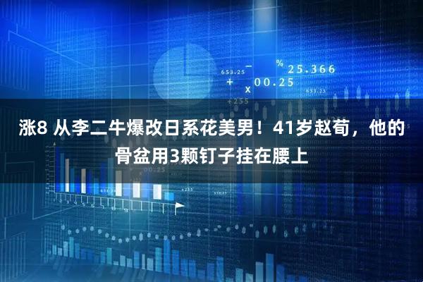 涨8 从李二牛爆改日系花美男！41岁赵荀，他的骨盆用3颗钉子挂在腰上